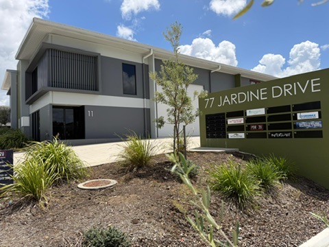 Entrance and signage at 77 Jardine Drive, Redland Bay